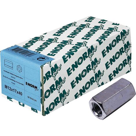 E-NORMpro Verb.muffe 6kt. 4.8 galZn M12x40x17 HP
