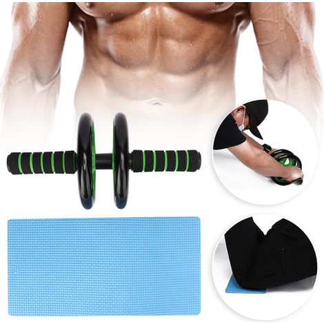 Rouleau d'entraînement abdominal 16cm à 3 roues - Matériel de fitness pour abdominaux à la maison