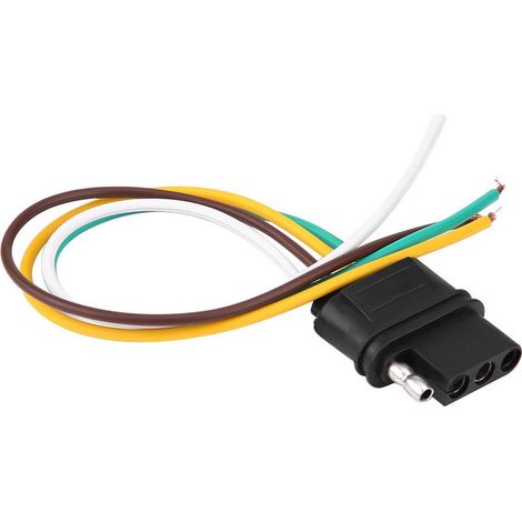 1 Kit Connecteur 4 broches Câble 23 cm ABS Métal Remorque Camping-car (1/5)