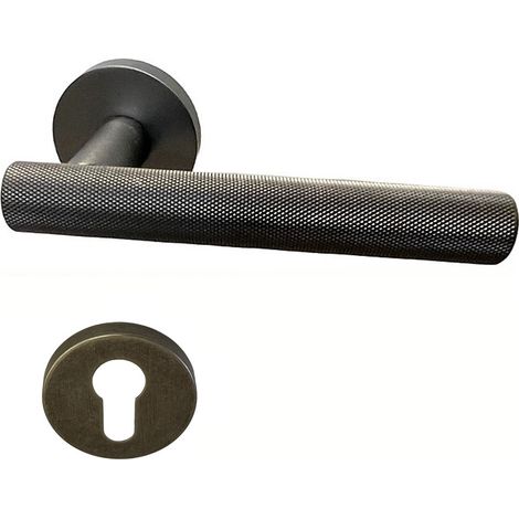 Coppia di maniglie KLOSE besser su rose "GUN" acciaio inox 304  +1 Coppia di rose cilindriche