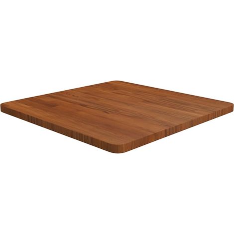 Tischplatte Quadratisch Dunkelbraun 60x60x2,5cm Eiche Behandelt