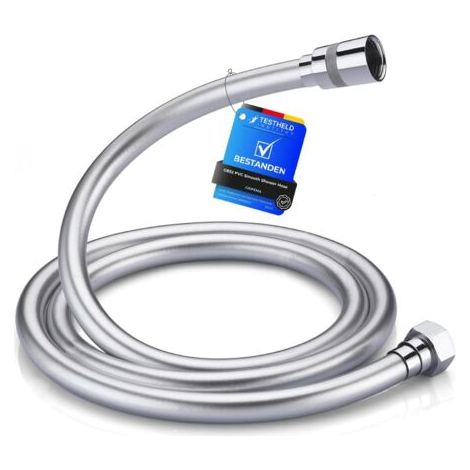 COMPLENTO-G852 Universal Shower Hose (G1/2 inch, 1.5M), Anti-Twist and Anti-Kink Shower Hose, PVC/White (1/5)