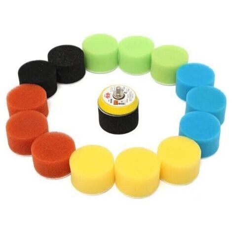 Kit di 16 tamponi lucidanti per lucidatrice auto da 2 pollici (50 mm) (1/4)