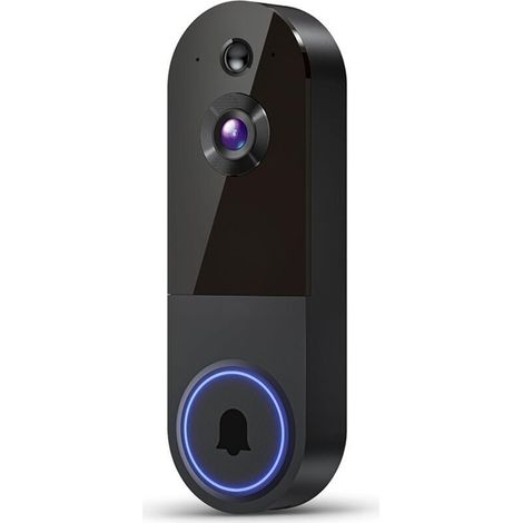 Videoportero inalámbrico, compatible únicamente con Wi-Fi de 2,4 GHz, detección humana inteligente mediante IA, comunicación bidireccional. (1/5)