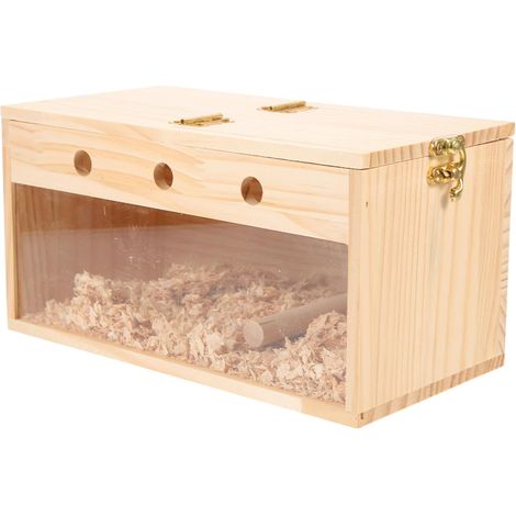 Nichoir en Bois Transparent Moyen pour Perruches Nid D’Oiseau Sécurisé Intérieur et Extérieur Maison de Nidification pour Oiseaux de Jardin Accessoire pour Cages à Oiseaux (1/5)