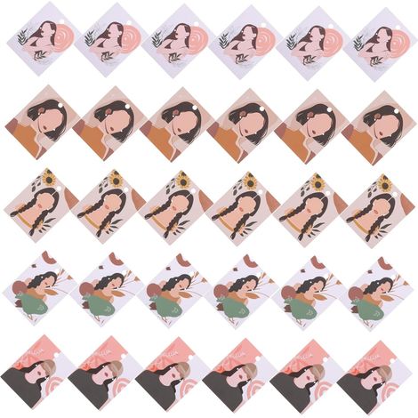 100 tarjetas de cartón para presentación de joyas, 6x8 cm, fáciles de almacenar y prácticas para empaquetar y exhibir pendientes y collares. (1/5)