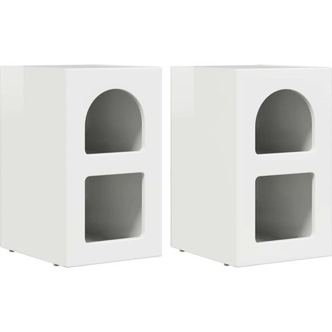 Maison Exclusive - Mesita de Noche 2 pcs brillante 29,5 x 33,5 x