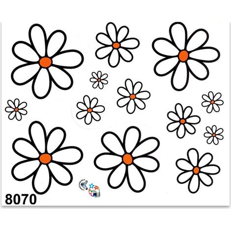 Adesivi Stickers Medi Margherite 13,5 x 16 cm (1/4)