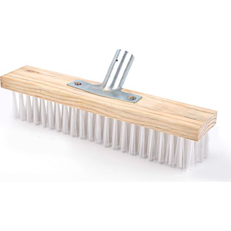 Tête de brosse de sol à poils en nylon haute résistance, de rechange pour le nettoyage des allées, marches, terrasses et carrelages, 30 cm / 11,8 pouces de long.