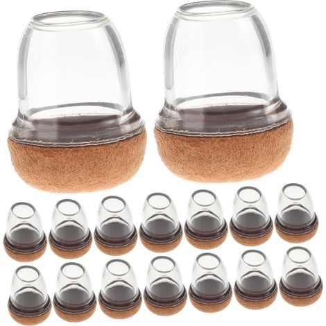 Lot de 16 protège-pieds de chaise, housses de meubles transparentes (1/5)
