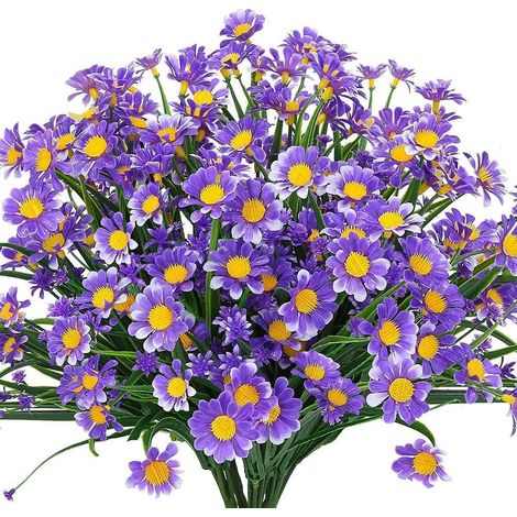 Buis artificiel style ferme, tiges de buis artificielles pour la ferme, la maison, le jardin, la terrasse, les mariages, la décoration intérieure et extérieure (violet) (1/5)