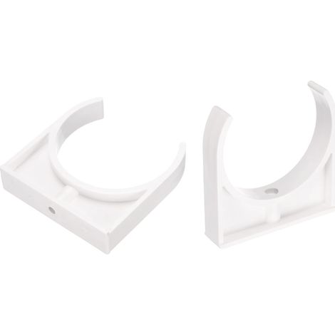 2 Pcs Serre-Tubes Pour Tuyaux D'Eau En PVC, 90mm DI Attaches En U Pour Supports Pour Tuyaux D'Eau De 3" Gaines Supports Pour Gaines Et Plateaux TV, Blanc (1/5)