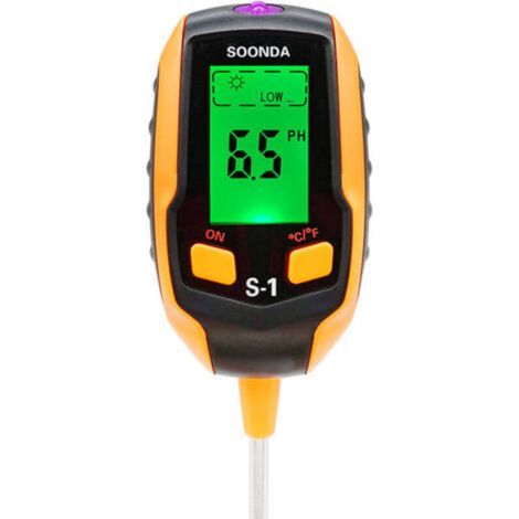 Boden-pH-Meter, 4-in-1 Digitaler Boden-pH-Tester, Bodenfeuchtigkeits-, Licht-, pH- und Temperaturmesser, Gartenwerkzeug-Sets für die Pflanzenpflege (1/5)