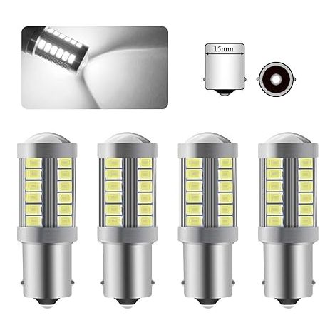 1156BA15S P21W LED Ampoule Blanc Brillant 6000K 5630 33 SMD Feu de Recul Stationnement Position Arrière Antibrouillard (1/5)