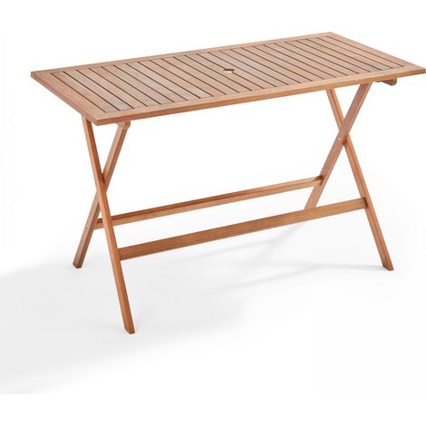 Table de jardin pliante en bois d'eucalyptus