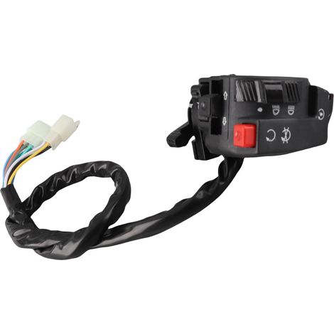 Interruttore da manubrio da 22 mm, 9 pin, 8 fili, adatto per motociclette, quad, moto da cross, ATV, 200cc, 250cc (1/5)