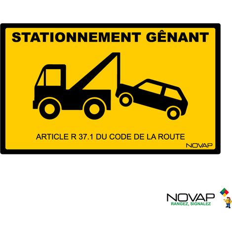 Panneau Enlèvement mise en fourrière - Rigide 330x200mm - 4160825