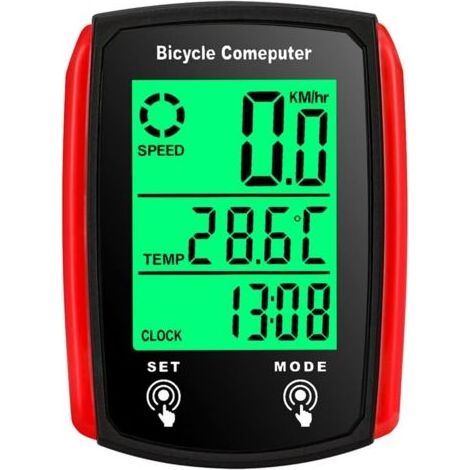 Kabelloser Bluetooth-GPS-Fahrradcomputer, IP67 wasserdicht, LCD-Tachometer, automatischer Kilometerzähler, Echtzeit-Fahrradzubehör, englische Geschwindigkeitsanzeige (1/5)