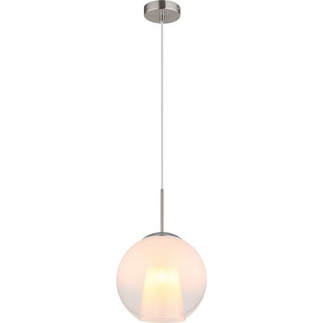 Globo - lámpara colgante - BARRY - acero - vidrio - Ø 25cm - E27