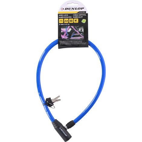 Dunlop - Kabel, diebstahlsicheres Fahrradschloss (blau) (1/2)