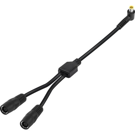 Câble Diviseur Y DC7909 de 14AWG, DC7,9mmx0,9mm Mâle à Angle Droit 90 Degrés vers Double Femelle DC7,9mmx0,9mm pour Panneau Solaire, VR, Station de Charge Portable, etc. (2FT) (1/5)