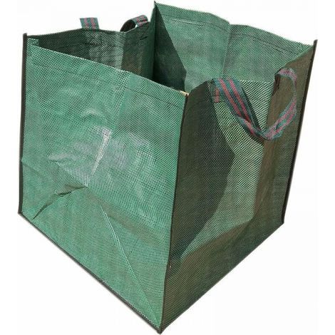 (Green 2PCS 5050CM)Gardening Trash Bags with Handles, Heavy Duty Leaf Pickup Waste Bags - Reusable - for Garden, Park, Lawn (1/5)