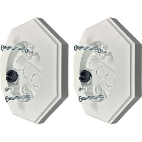 Lot de 2 supports de fixation verticaux extérieurs 8161 pour luminaires muraux, avec plaque de montage lisse et plate et boîte intégrée. (1/5)