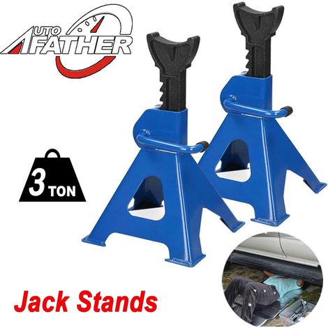 Axle 3 Ton Heavy Duty Large Jack Stands Pairs for Car Caravan Trailer Stand Lift (1/5)