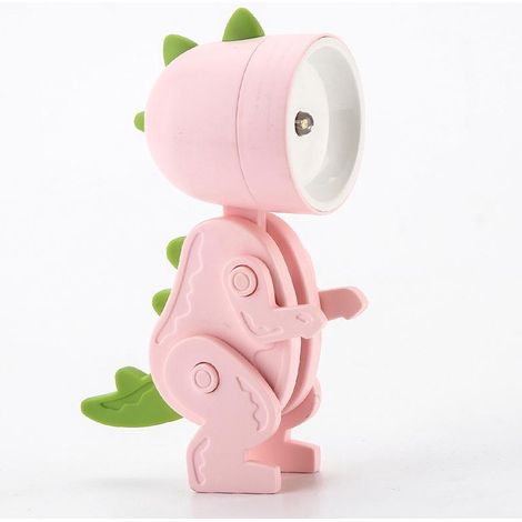 Veilleuse LED dinosaure rose, mini lampe adorable, lampe animalière, cadeau étudiant, lampe de table pliable, décoration pour chambre d'enfant, chevet, chambre à coucher, salon (1/5)