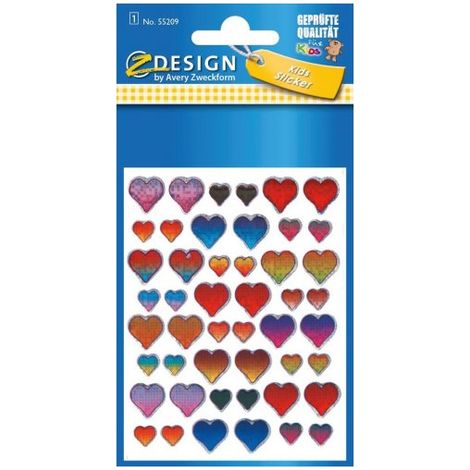 Pegatinas 3D metalizadas - Corazones (1/3)