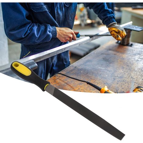 8-Zoll-Halbrundfeile aus Stahl mit Griff zum Schärfen und Formen von Metallprojekten (Feile mit mittleren Zähnen) (1/5)