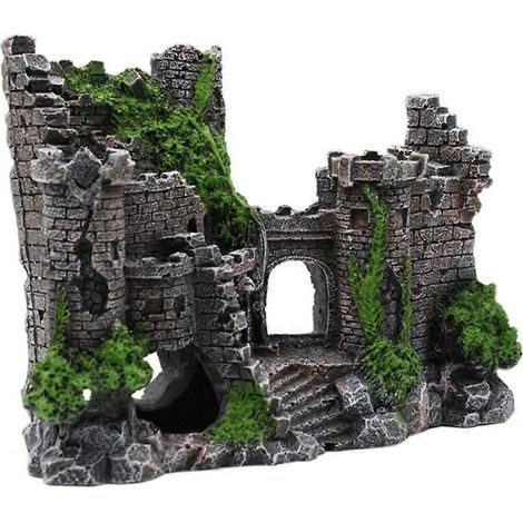 Aquarien, Burg, Unterschlupf, Verstecke für Fische und Garnelen, Haus für Süßwasser und Salzwasser