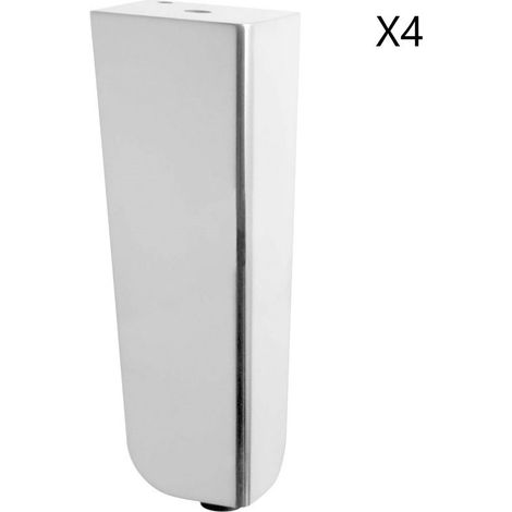 Pieds de meuble contemporains - Hauteur : 94 mm - Platine : 40 x 40 mm - Réglage : + 10 mm - Décor : Chromé - CONFALONIERI (1/3)
