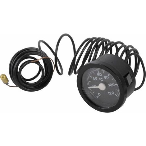 Rundes Thermometer 0° bis +120°C Durchmesser 58mm Kapillar 3000 ummantelt