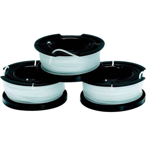 Lot de 3 Bobines de Rechange pour Coupe-Bordures. Bobine A Déroulement Automatique. 3 x 10 m de Fil en Nylon Transparent et Résistant. Fil de 1.5 mm. A6485-XJ