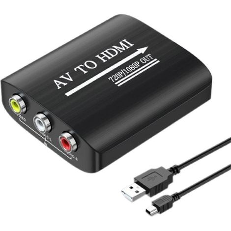 Adaptateur RCA vers HDMI compatible Convertisseur AV vers HDMI composite (1/4)