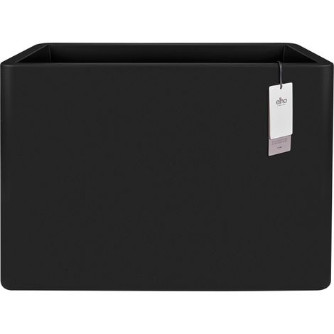 Elho June Brick Divider 80 - Noir - L 79 x B 29.5 x H 59 cm - intérieurextérieur - 100% recyclé (1/3)