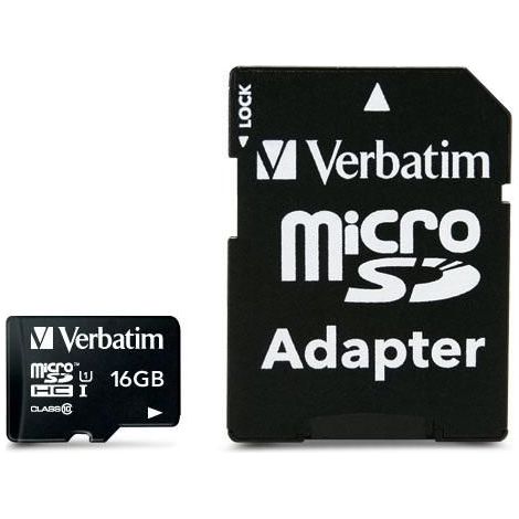 Carte microSD Verbatim 16 Go (SDHC) Classe 10, 44082