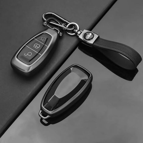 Étui de protection pour clé (porte-clés gris) à 3 boutons pour Ford Transit Custom, Mondeo, Fiesta, Kuga, ST Line, MK3, Focus 3, Break et Ecosport.,Housse de clé de voiture pou (1/5)