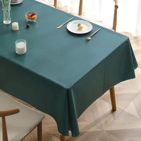 Abwaschbare, schmutzabweisende Tischdecke 4XL 140 x 220 cm rechteckige, wasserdichte Tischdecke für Restaurants, Gärten, Partys, Hochzeiten oder (1/5)