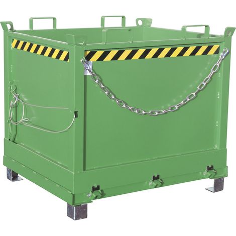 Bauer Klappbodenbehälter FB 1000, lackiert, Resedagrün