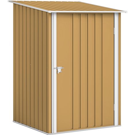 Abri de jardin porte Attrezzi en Acciaio Galvanizzato avec porte a Battente, 100x104x160 cm, Giallo
