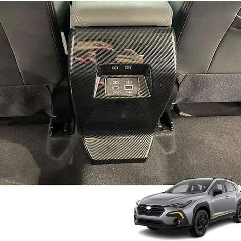 1 color: Carbon fiber texture Material: ABS Rear air vent cover, suitable for automotive interior accessories. (1/5)