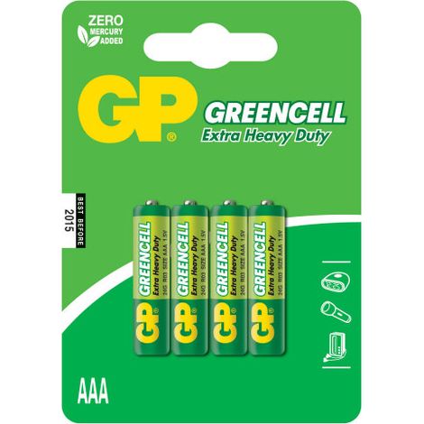Pilas Greencell 1.5V AAA R3, 4 unidades - GP24G-U4