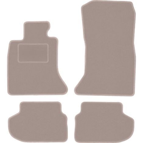 Alfombrillas de terciopelo beige para BMW 5 F10 FL Sedán (2013-2017) (1/5)