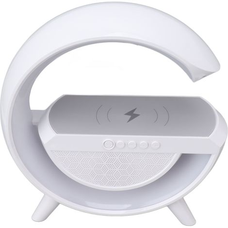 Lampe mit Bluetooth-Lautsprecher und kabellosem 1200-mAh-RGB-Ladegerät, USB-Ladefunktion, ideal für Zuhause und Büro. (1/5)