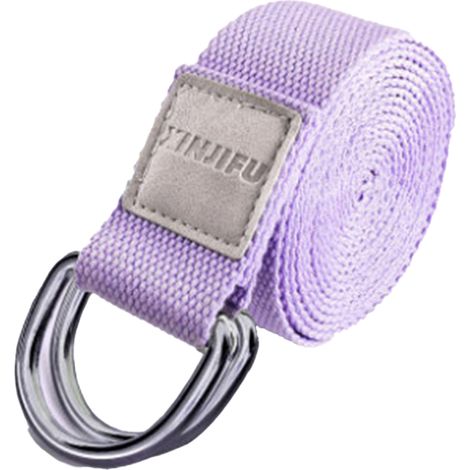 Sangle Yoga - Boucle D Réglable - Pour Étirements et Flexibilité - 250 cm × 4 cm - Polyester Tissé Renforcé - 1 Pièce (1/5)