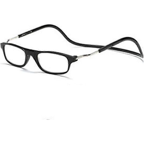 Lunettes de lecture magnétiques pliables pour hommes et femmes, à fermeture avant et à porter autour du cou - NOIR - 200 (1/5)