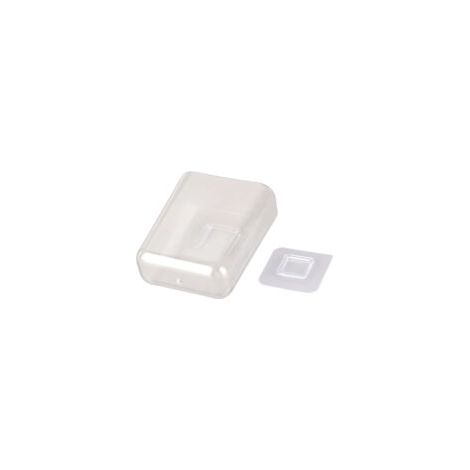 Bac de rangement adhésif transparent en plastique, support mural flottant, organisateur de bureau pour chambre et salle de bain. (1/5)