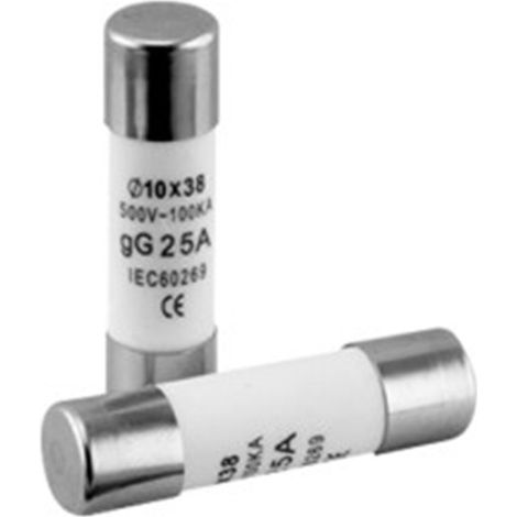 Fusible Cartuche GL Serie C20 10x38 - 25A, Protección Contra Sobrecargas